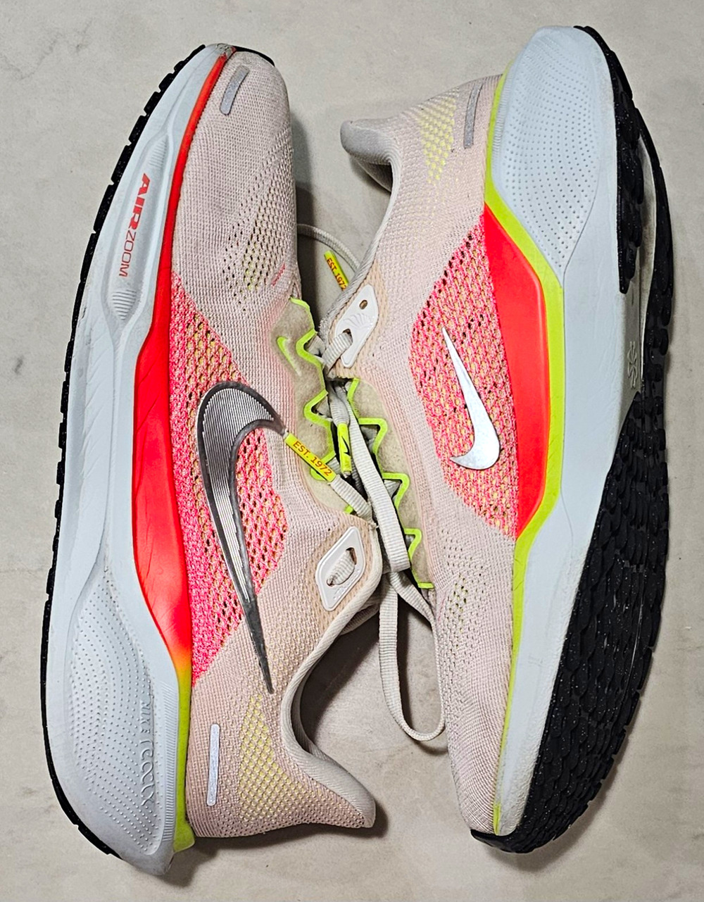 Nike Air Zoom Pegasus 41 FD2723-100 Low Top Lace-Up Mesh Summit White Crimson